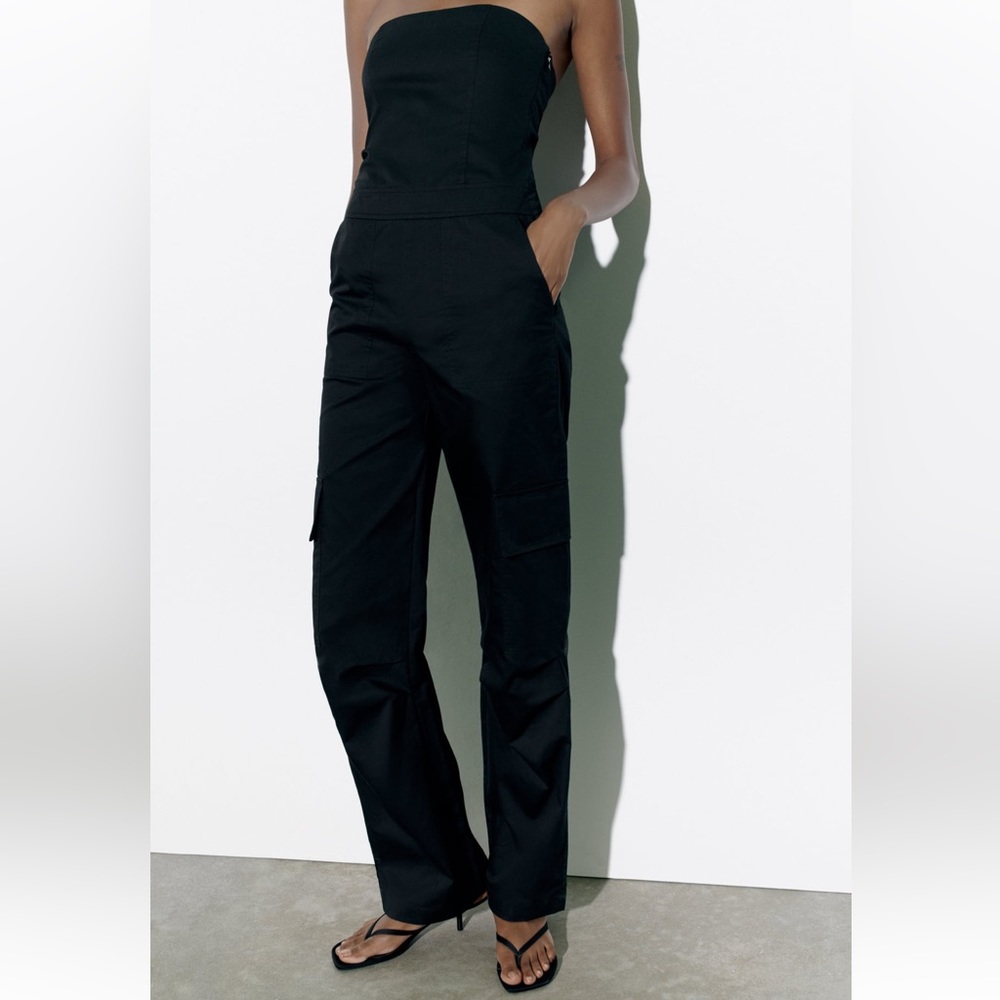Long Cargo Jumpsuit